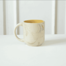 Handcrafted 7oz Beige Ceramic Coffee Mug (Option: 1Pc)