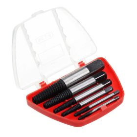 Damaged screw extractor; drill bit steel; durable and easy to remove extractor (Color: 6pcs)