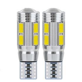 2 PCS T10 W5W 194 LED Bulb For Car LED Signal Light Canbus Free Error 5630 Chips 6500K 12V White Auto Wedge Side Trunk Lamps (Emitting Color: red 2 pcs)
